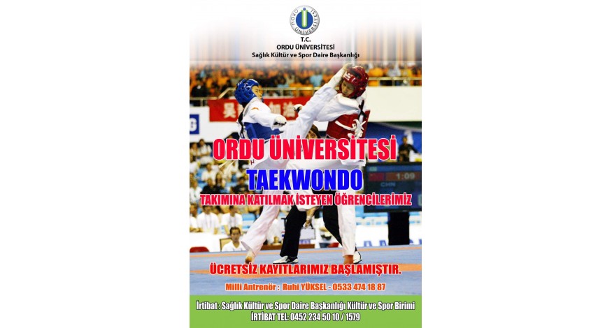 ORDU ÜNİVERSİTESİ TAEKWONDO'DA YÜKSELİYOR